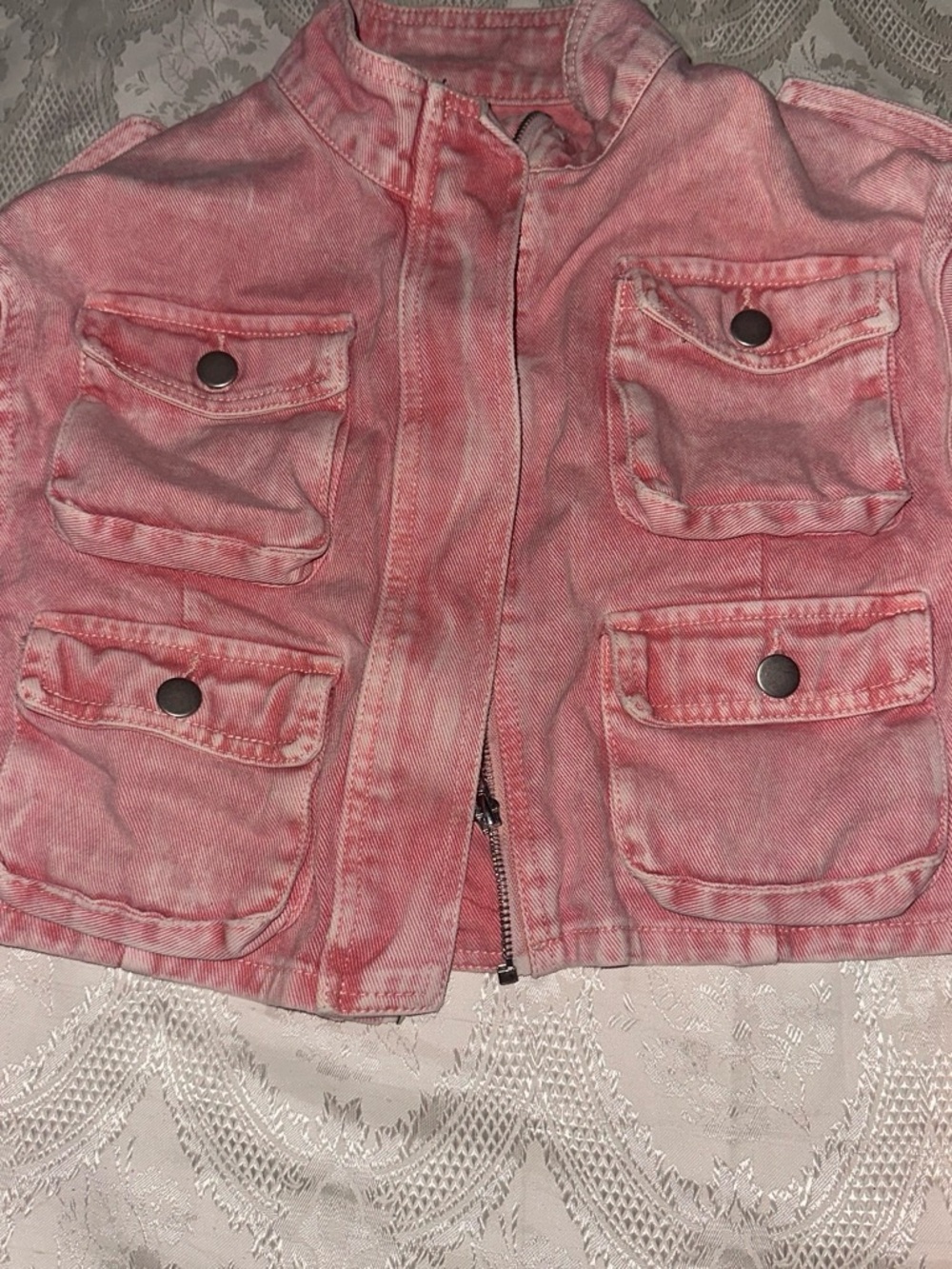 Fashion Nova denim pink jacket